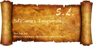 Sümegi Leonarda névjegykártya
